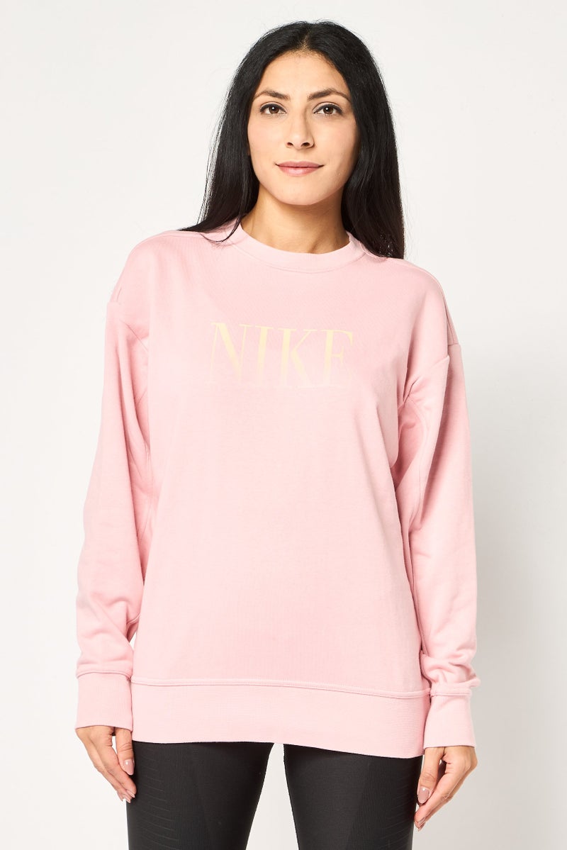 Nike Women Dri Fit Long Sleeve Outdoor Sweatshirt, Pink - Image 1