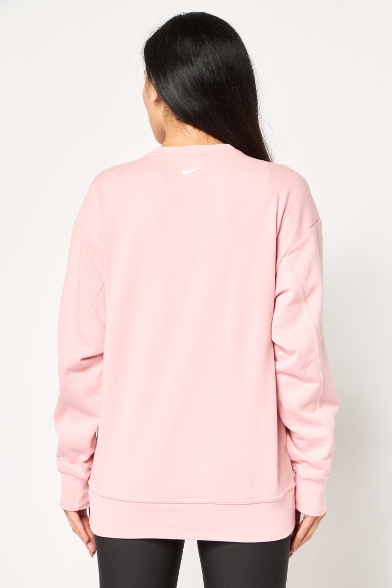 Nike Women Dri Fit Long Sleeve Outdoor Sweatshirt, Pink - Image 2