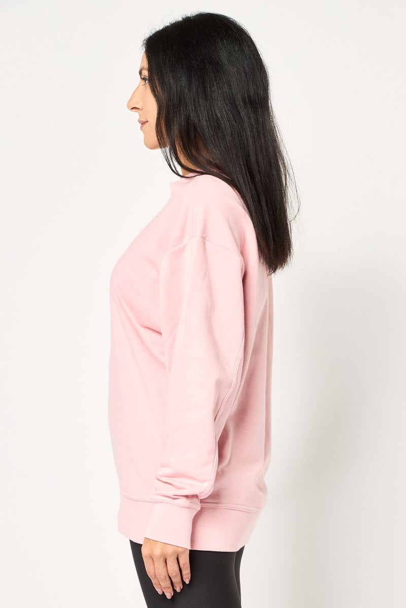 Nike Women Dri Fit Long Sleeve Outdoor Sweatshirt, Pink - Image 3