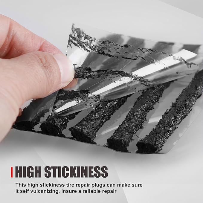 WILLIBEE (Pack of 30 Strips) Premium Heavy Duty Tubeless Tyre Puncture Repair Strips,30 Black Puncher Repair Seal Strips for Car, Bike, SUV, & Motorcycle - Image 4