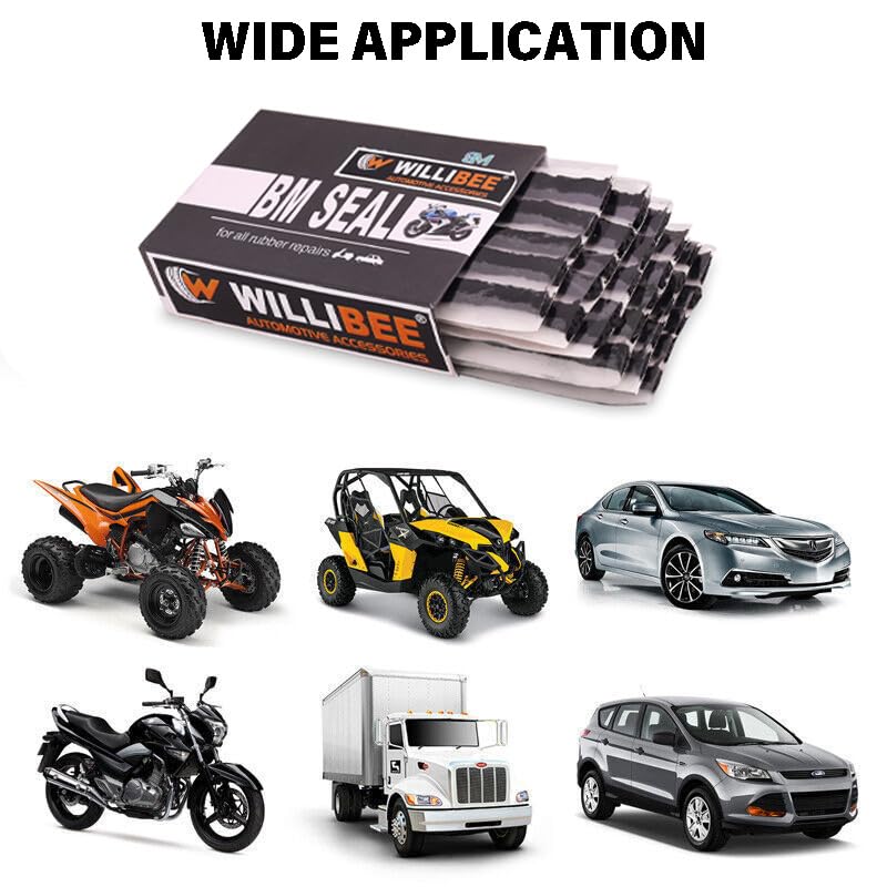 WILLIBEE (Pack of 30 Strips) Premium Heavy Duty Tubeless Tyre Puncture Repair Strips,30 Black Puncher Repair Seal Strips for Car, Bike, SUV, & Motorcycle - Image 3