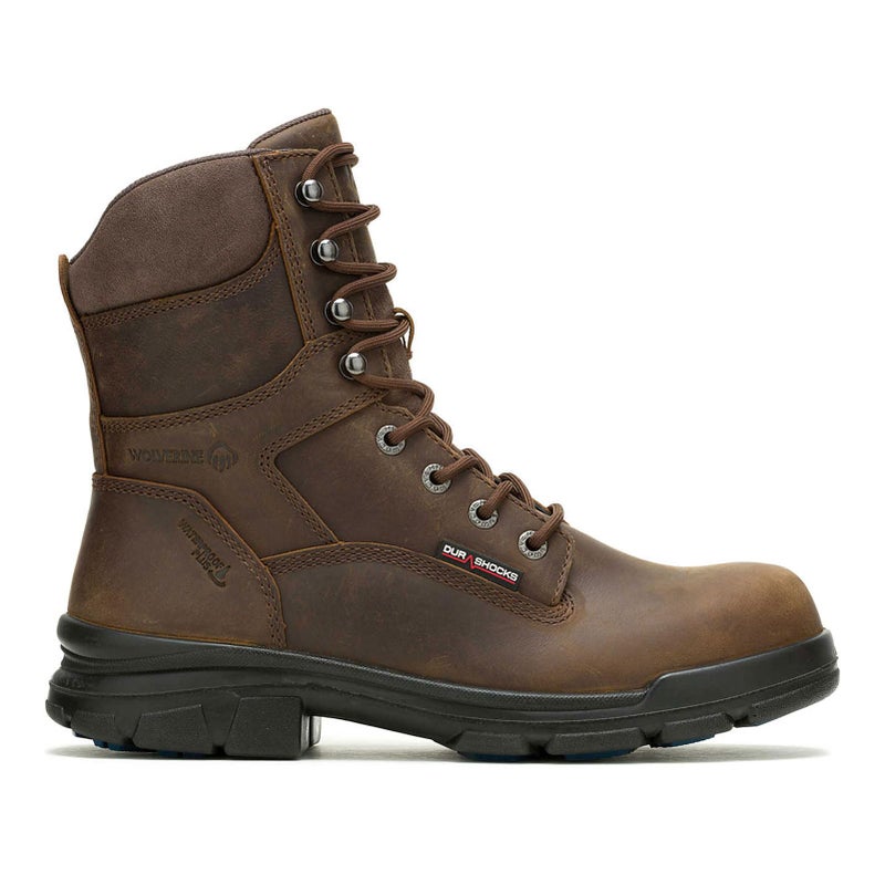 Wolverine Men's Durashocks Sr Icon Waterproof Carbonmax 8" Construction Boot, Dark Brown, 11 X-Wide - Image 1