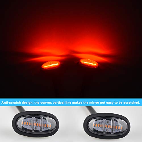 Boigoo Fender Flare Light Compatible with Ford F150 Raptor F150 LTD F250 F350, Trucks/Pickup Side Marker Lights - Red Lights Smoked Lens 12LED Super Bright - Image 2