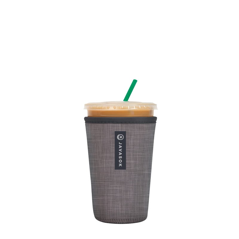 Sok It Sok It JavaSok Iced Coffee  Cold Soda Insulated Neoprene Cup Sleeve Anthracite Medium 2228oz 