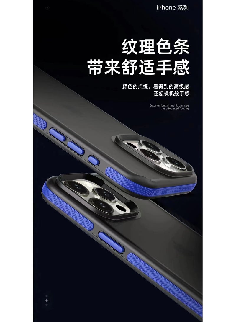A back cover with a matte texture a delicate colored frame shock protection and protection for the camera from breakage For Iphone 14 Pro Max (Grey) - Image 5