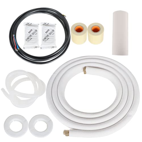 findmall 16FT Air Conditioning Tubing Hose Extension 3/8 and 5/8 Inch Twin Insulated Copper Hoses Fit for Mini Split Air Conditioner - Image 1