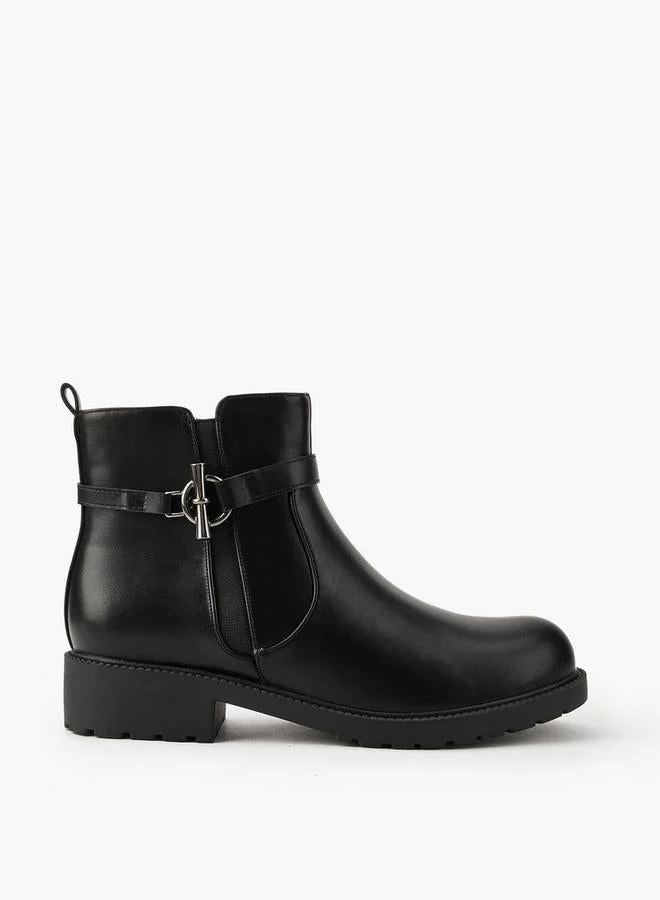 Flora Bella By Shoexpress Women Buckle Detail Ankle Boots