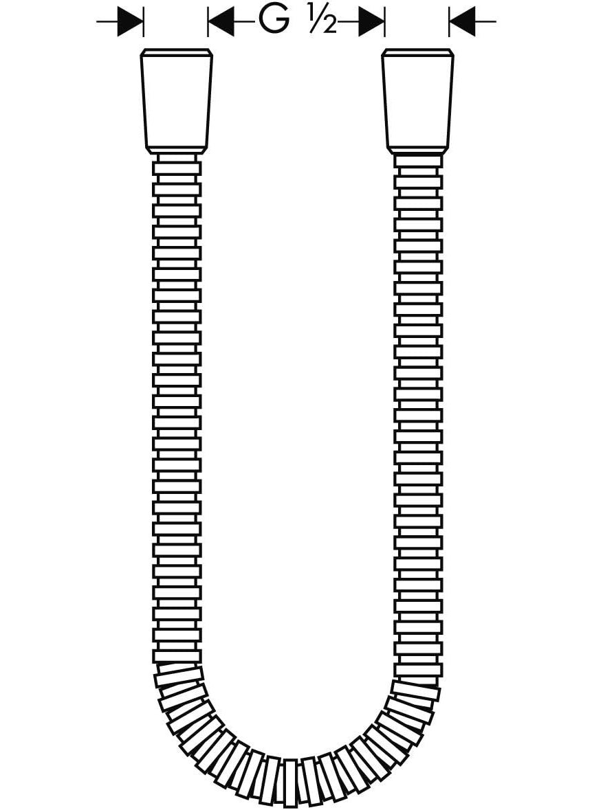 AXOR Axor 28112000 Montreux Chrome 50 Metal Showerhose  - Image 2