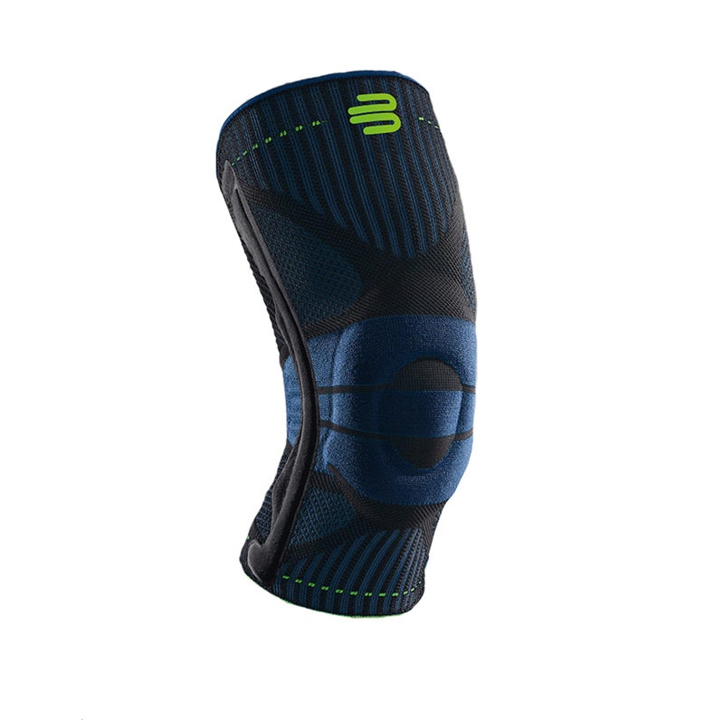 Bauerfeind Sports Knee Support - Knee Brace for Athletes with Medical Grade Compression - Stabilization and Patellar Knee Pad (Black/Blue, L) - Image 2