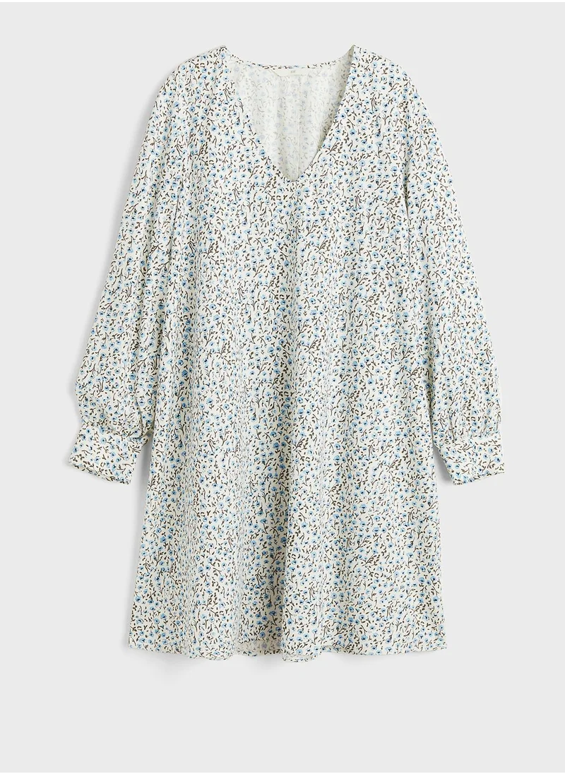 H&M V-Neck Printed Dress