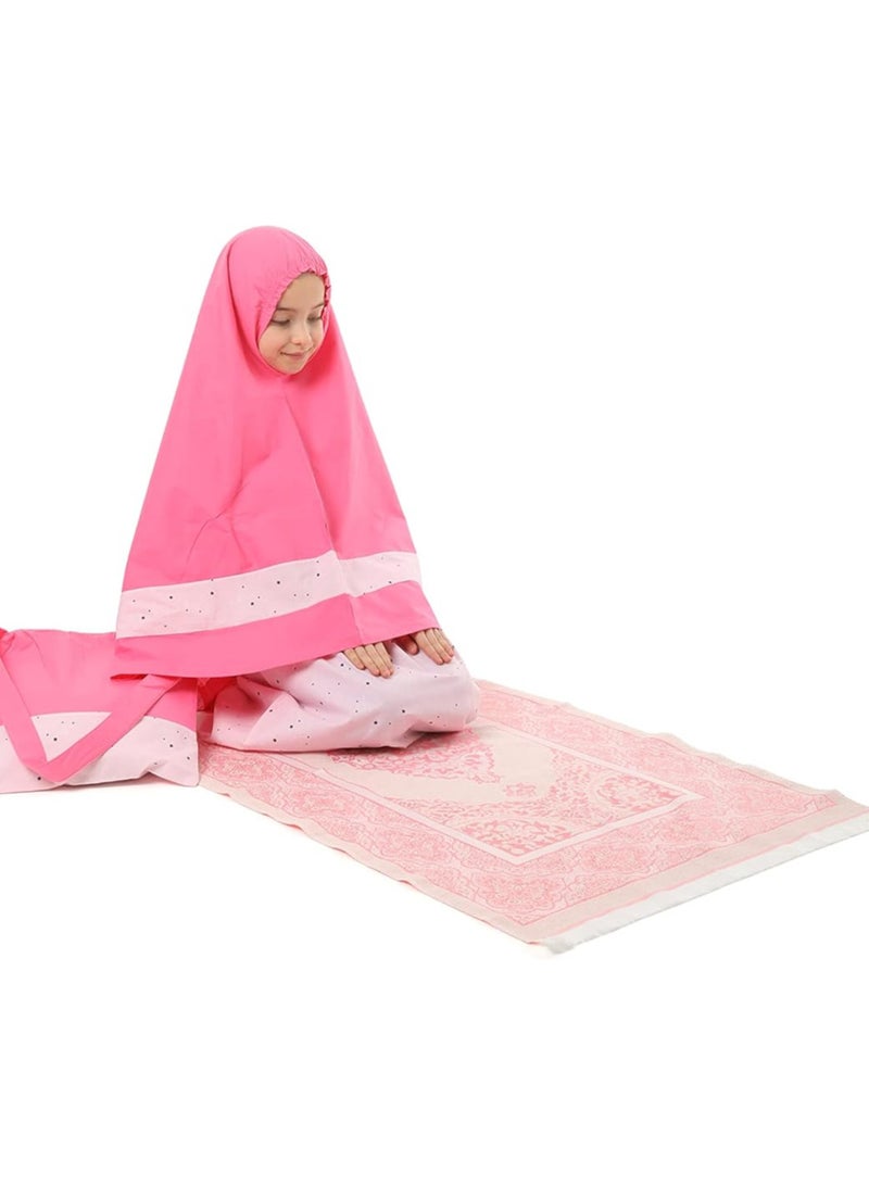 Elanesa  12–13 Years – Kids’ Unique Prayer Dress with Matching Bag and Prayer Mat, Made in Turkey, Perfect for Ramadan - Image 3