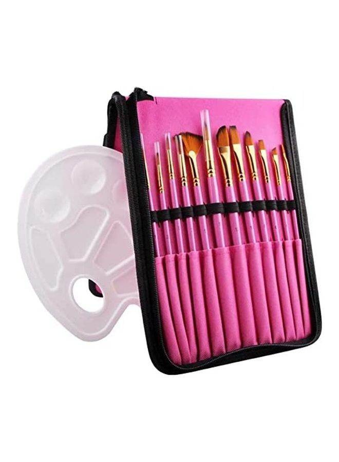 NIBEMINENT 12-Piece Paint Brush Set Multicolour - Image 1