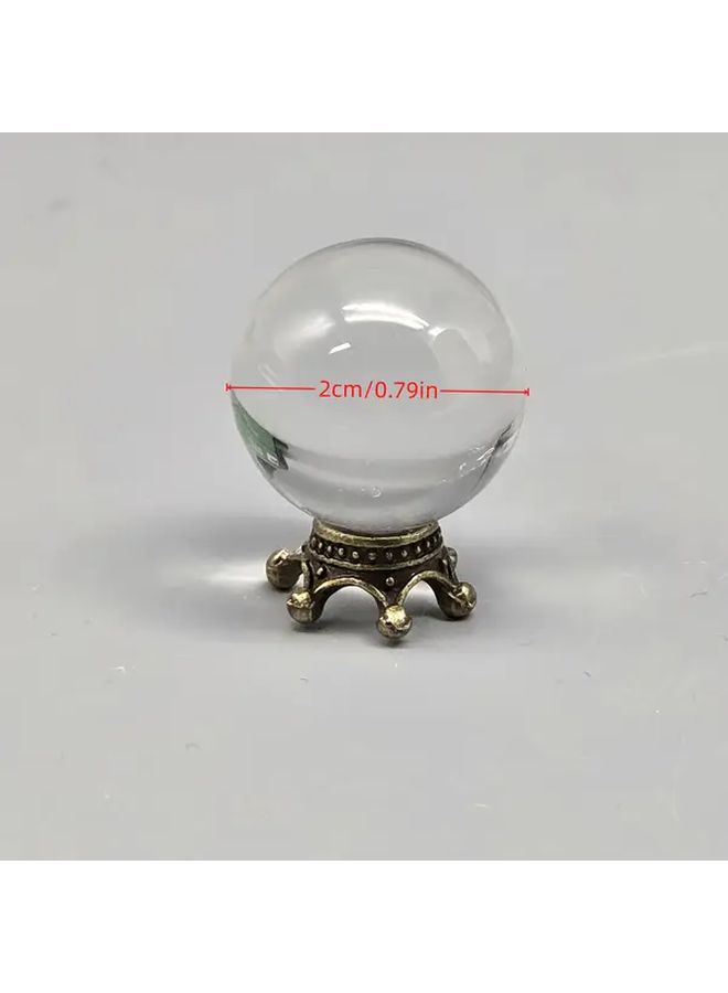 1 Set Miniature Crystal Ball And Fireplace Dollhouse Accessory Elegant White Mantel Decor With Clear Glass Crystal Ball For Dollhouse Miniature Room Decorations Christmas Gift For Dollhouse Lovers Fireplace Accent With Sturdy Base For Dolls House Miniature Scenes And Collectors Display - Image 2