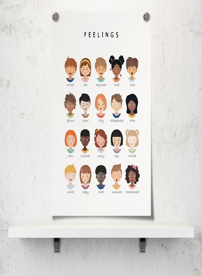 uoyien Feelings Chart And Emotions Poster For kids Mental Health Awareness Canvas Wall Art Special Emotions Faces Calm Corner Prints Classroom Social Worker Office Decor 16x22in Unframed - Image 3