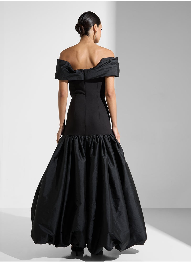Namshi x Off Shouldered Mermaid Cut Dress  - Image 2