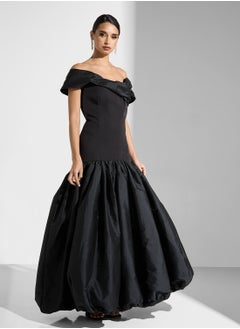 Namshi x Off Shouldered Mermaid Cut Dress  - Image 1
