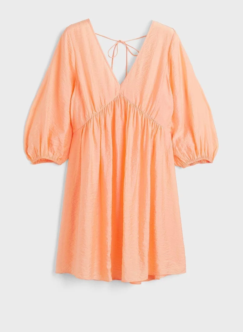 H&M Peach Empire Dress