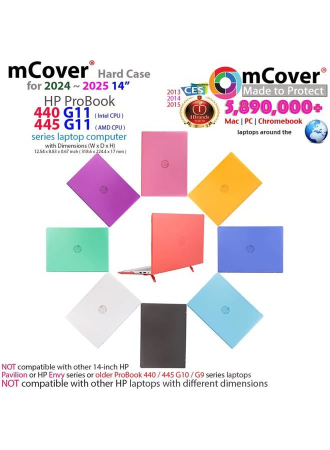 mCover Case ONLY Compatible for 2024 ～ 2025 14-inch HP ProBook 440/445 G11 Series Windows Notebook PC (NOT Fitting Any Other HP Models) - Green - Image 2