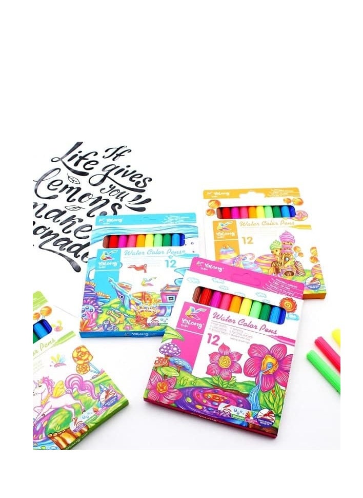 YALONG Yalong-Fiber Tip Color set Of 12 Pieces 
