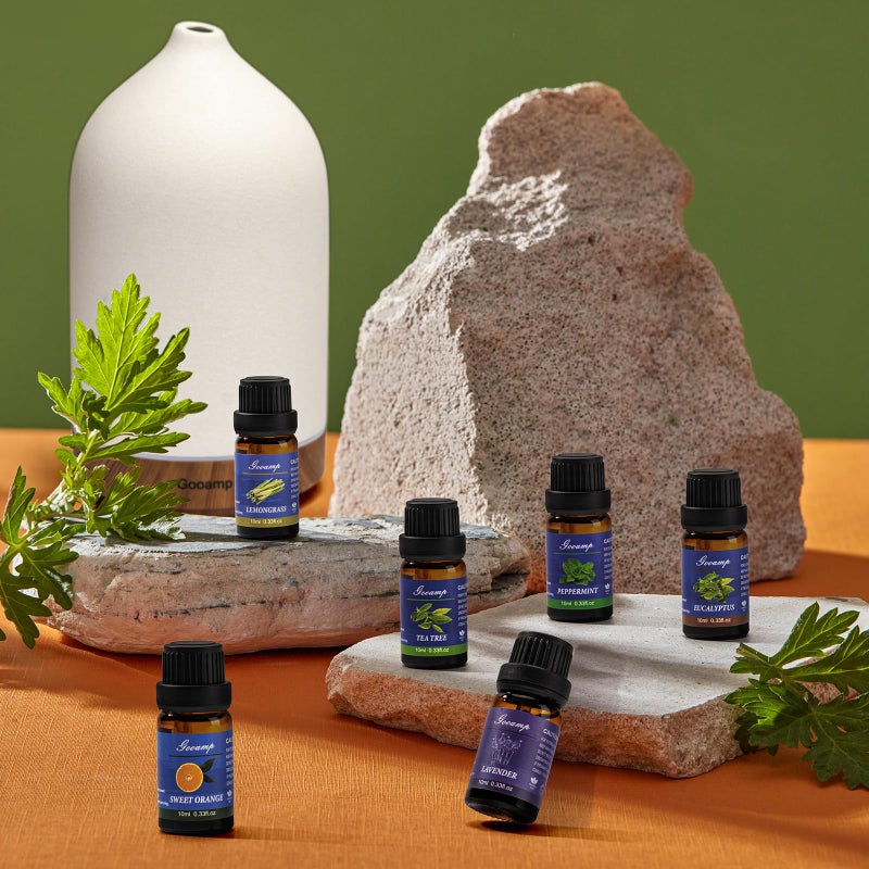 Gooamp Essential Oils Set-Top 6 Organic Blends for Diffusers, Candle Making, Aromatherapy, Humidifiers, Gifts - Vanilla,Neroli,Chamomile, Sandalwood, Ylang,Cedarwood(6X0.33 fl oz) - Image 5