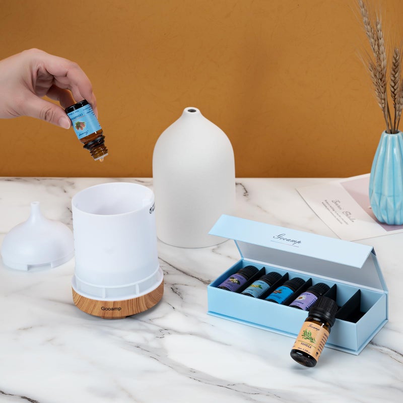 Gooamp Essential Oils Set-Top 6 Organic Blends for Diffusers, Candle Making, Aromatherapy, Humidifiers, Gifts - Vanilla,Neroli,Chamomile, Sandalwood, Ylang,Cedarwood(6X0.33 fl oz) - Image 4