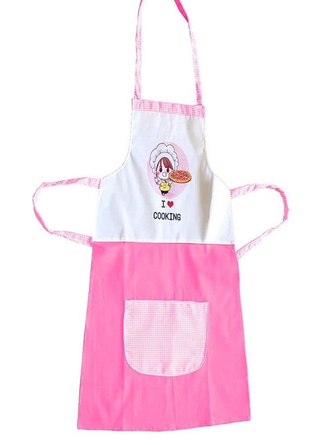 The Rosette Imprint Kids Chef Apron Set - Adjustable Children's Cooking Apron with Hat and Gloves for Girls - Image 2