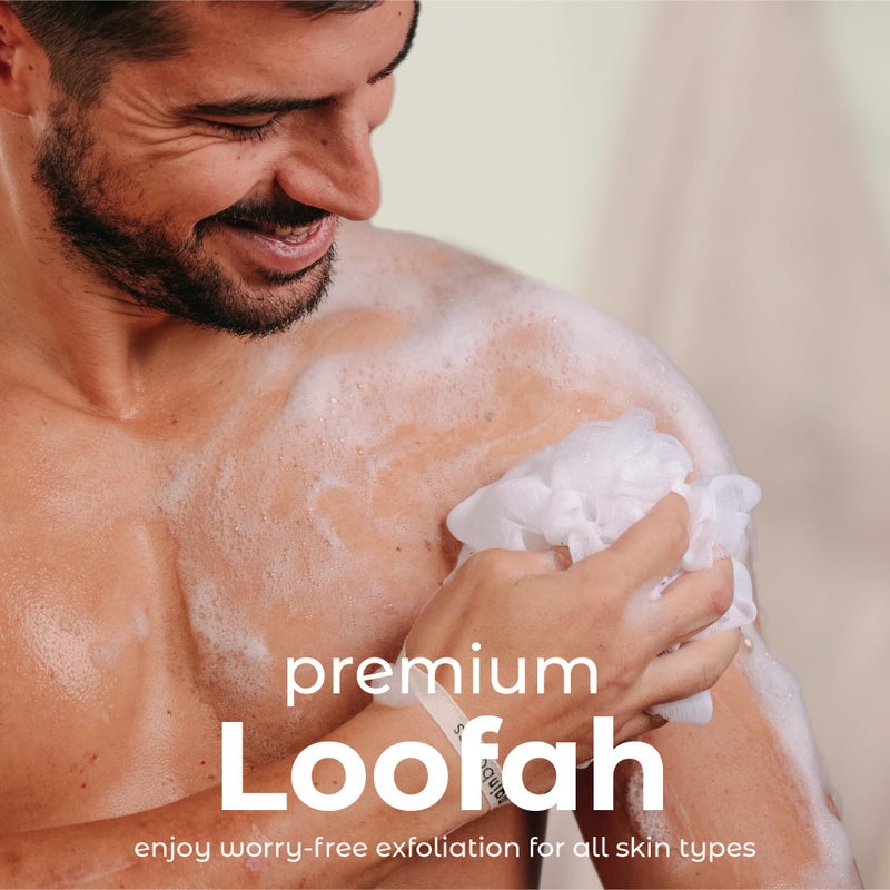 MainBasics إسفنجة لوفة للاستحمام من MainBasics - مجموعة من 3، بيضاء ثلجية - Image 2