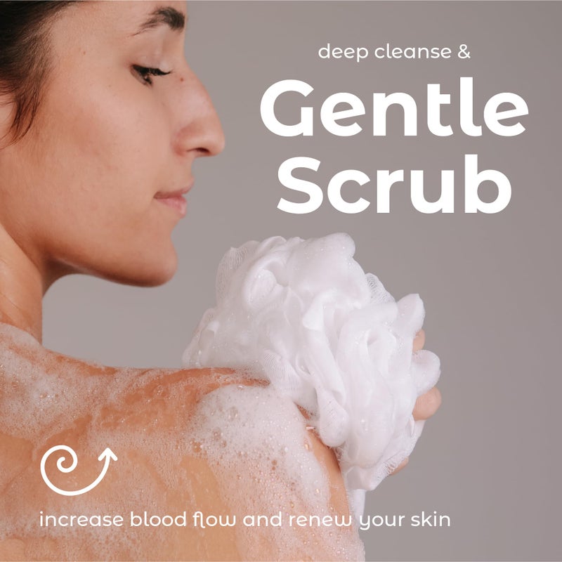 MainBasics إسفنجة لوفة للاستحمام من MainBasics - مجموعة من 3، بيضاء ثلجية - Image 5