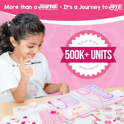 jackinthebox DIY Journal for Girls Ages 8-12, 242 pcs, Journaling kit, Tween Scrapbook, Includes 10 Mental Health Exercises, Girls Diary 8 9 10 11 12 Years - Image 3