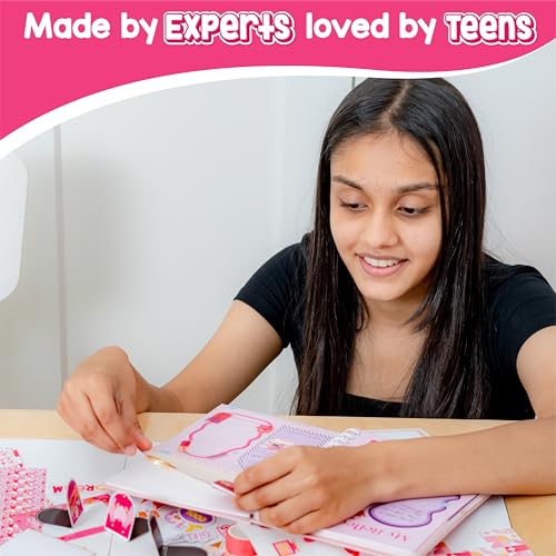 jackinthebox DIY Journal for Girls Ages 8-12, 242 pcs, Journaling kit, Tween Scrapbook, Includes 10 Mental Health Exercises, Girls Diary 8 9 10 11 12 Years - Image 5