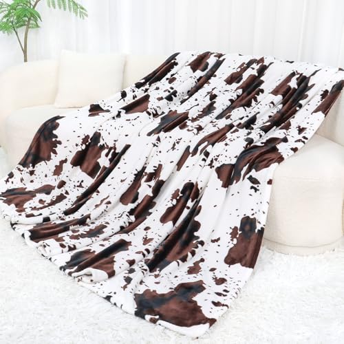 SEEGU Soft Throw Blanket for Women Men, Brown White Warm Cozy Fleece Throws for Couch Bed, Farmhouse Home Living Room Decor, Birthday Gifts for Women Men Teens Boys Girls 50"x60" - Image 4