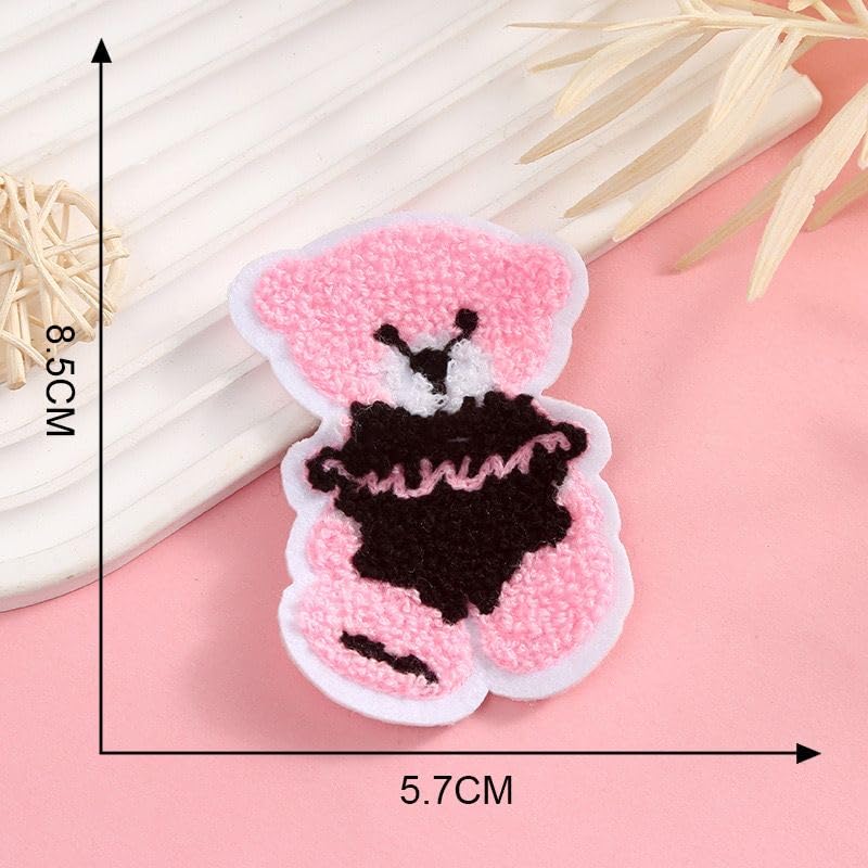 Daily Crafts Daily Crafts 3 pcs Unisex Teddy Bear Kids Patches Needlework Sew on Stitching Clothes Patch for Clothes Boutiques Jackets Jeans Bags Multicolor Towel Design Teddy Bear Edition - Image 2