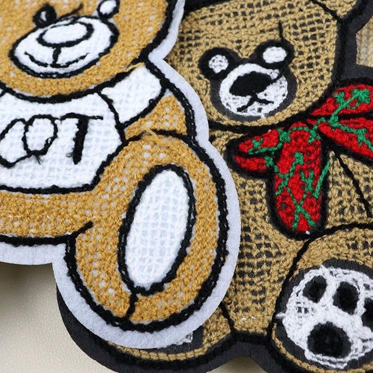 Daily Crafts Daily Crafts 3 pcs Unisex Teddy Bear Kids Patches Needlework Sew on Stitching Clothes Patch for Clothes Boutiques Jackets Jeans Bags Multicolor Towel Design Teddy Bear Edition - Image 3