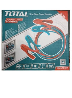 TOTAL TOTAL Booster Cable 200A - 2.5m Copper Coated Aluminum Jumper Cables for Car Battery Jump Start, Clamp Size 15.6x9.1cm, For Emission ≤1.8L Cars  - Image 3