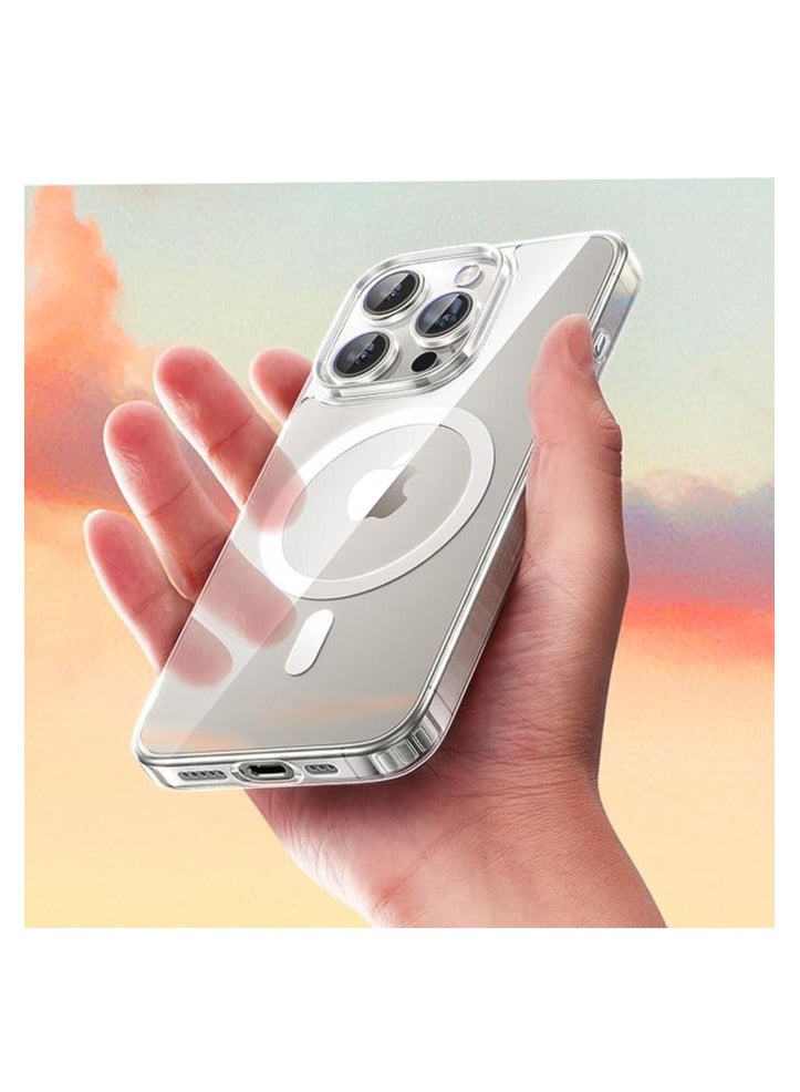 I Phone 14 Pro Clear transparent TPU Case , Cover , Magnetic , Wireless Charging, Scratch & Yellowing Resistant, Drop Protection - Image 2