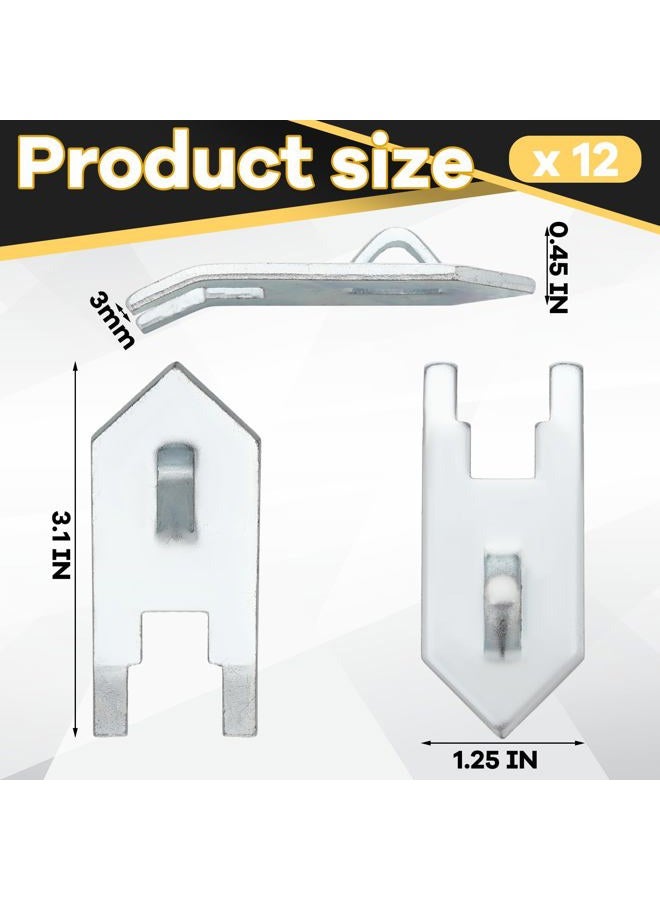 Qualirey 12 Pack Galvanized Wolf Fang Anchor Heavy Duty Ground Anchors for Securing Tents, Trapping, Sheds, Canopies & Outdoor Structures - Image 2