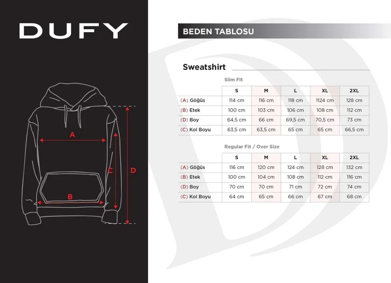 Dufy Ecru Men's Regular Fit Hooded Sweatshirt