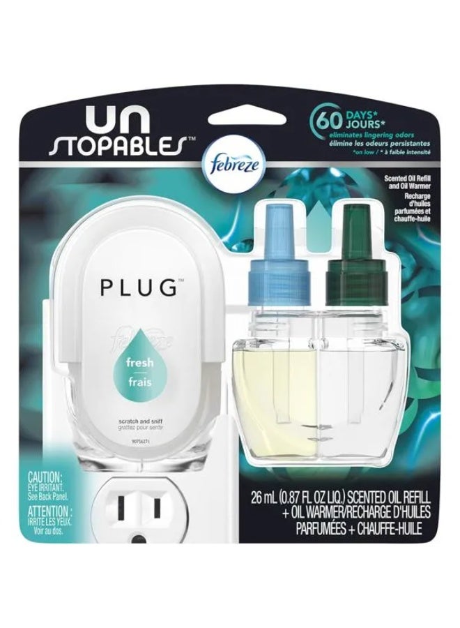 febreze Unstopables PLUG Odor-Fighting Air Freshener Starter Kit - Image 1