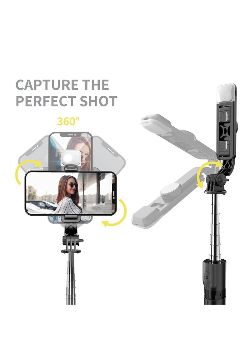 ELTRAZONE - Selfie Stick,Extendable Selfie Stick Tripod，With wireless remote control and fill light，Compact Size & Lightweight with All Cell Phone - Image 1