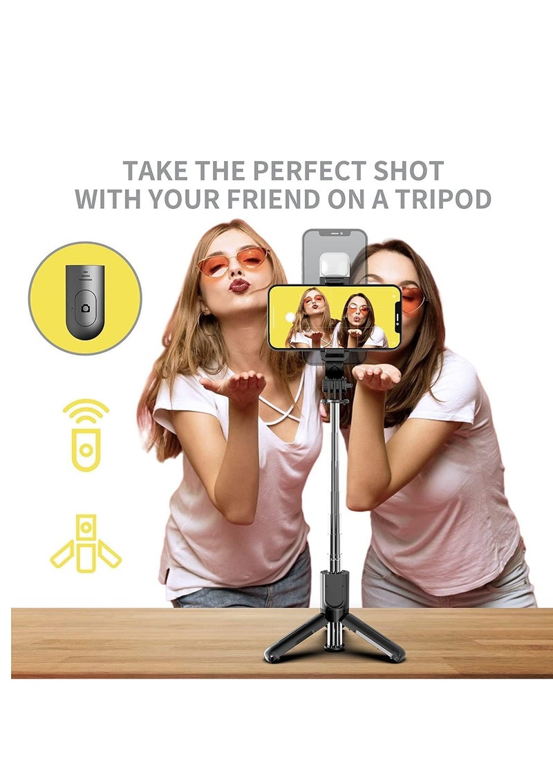 ELTRAZONE - Selfie Stick,Extendable Selfie Stick Tripod，With wireless remote control and fill light，Compact Size & Lightweight with All Cell Phone - Image 1