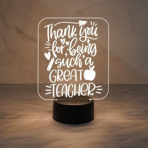 GIFTMEBAZAR Gift Me Bazar Thankyou Gift for Teacher | Best Teacher in The World Gift Lamp | Warm White Light with USB Cable | Teachers Day Gift Items | School Teacher Gift | Desk Table Lamp - Image 2