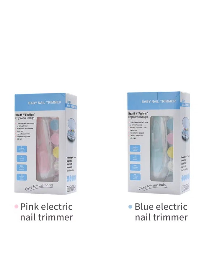 بيبي بي مبرد أظافر كهربائي للأطفال والرضع – جهاز آمن للعناية بأظافر الأطفال حديثي الولادة مع 6 رؤوس ملونة – تصميم هادئ وخفيف – مثالي للبنات والأولاد - Image 5
