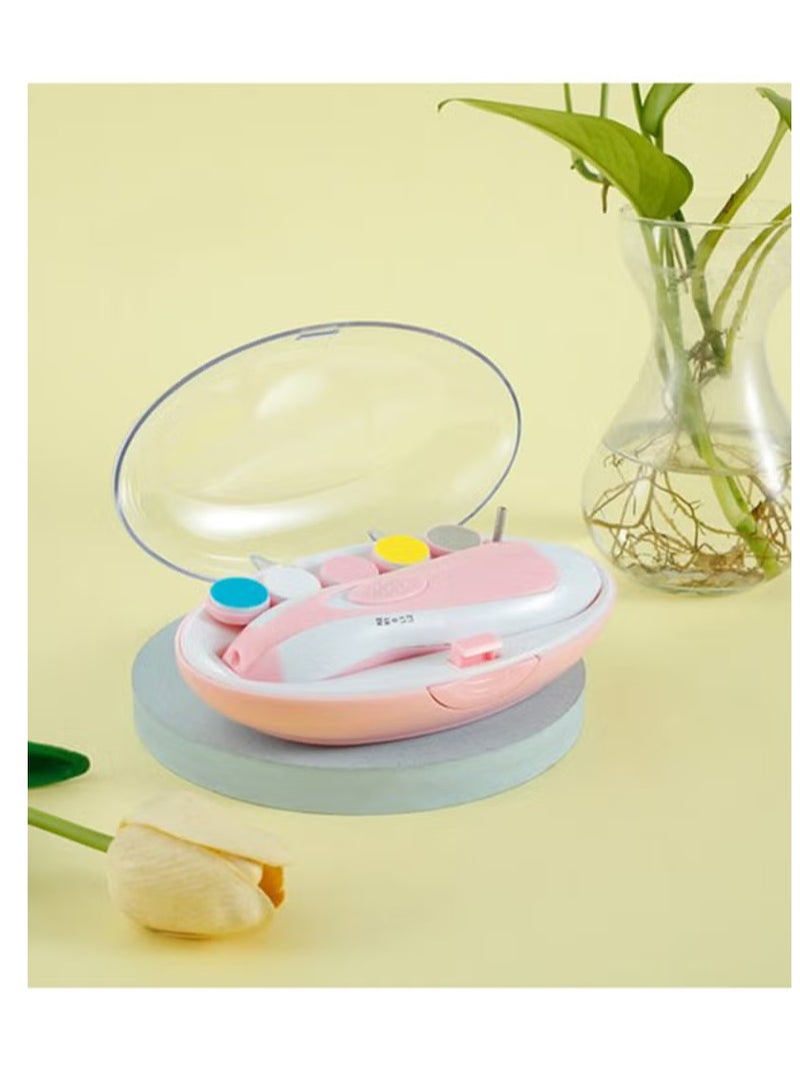 بيبي بي مبرد أظافر كهربائي للأطفال والرضع – جهاز آمن للعناية بأظافر الأطفال حديثي الولادة مع 6 رؤوس ملونة – تصميم هادئ وخفيف – مثالي للبنات والأولاد - Image 4