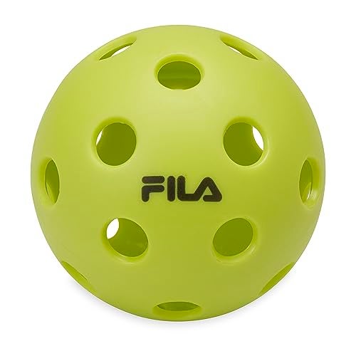 FILA Accessories Indoor Pickleball Balls - Official Indoor Pickleballs, Regulation Size with 26 Holes (Lime), Pack of 4 - Image 3