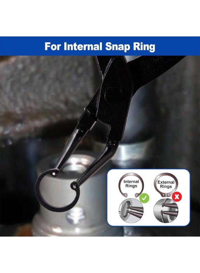 Snap Ring Pliers, Internal Master Cylinder Heavy Duty Precision Spring, for Ring Remover Retaining and Remove Hoses, Gaskets, Trucks Motorcycles Cars  - Image 5