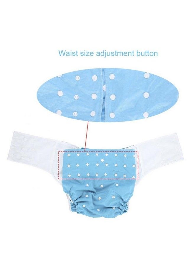 ZJchao - Reusable Adult Diaper Washable Adult Pocket Nappy Cover Adjustable Reusable Diaper Cloth Breathable Leakfree Adult Cloth Diaper (Sky Blue) - Image 1