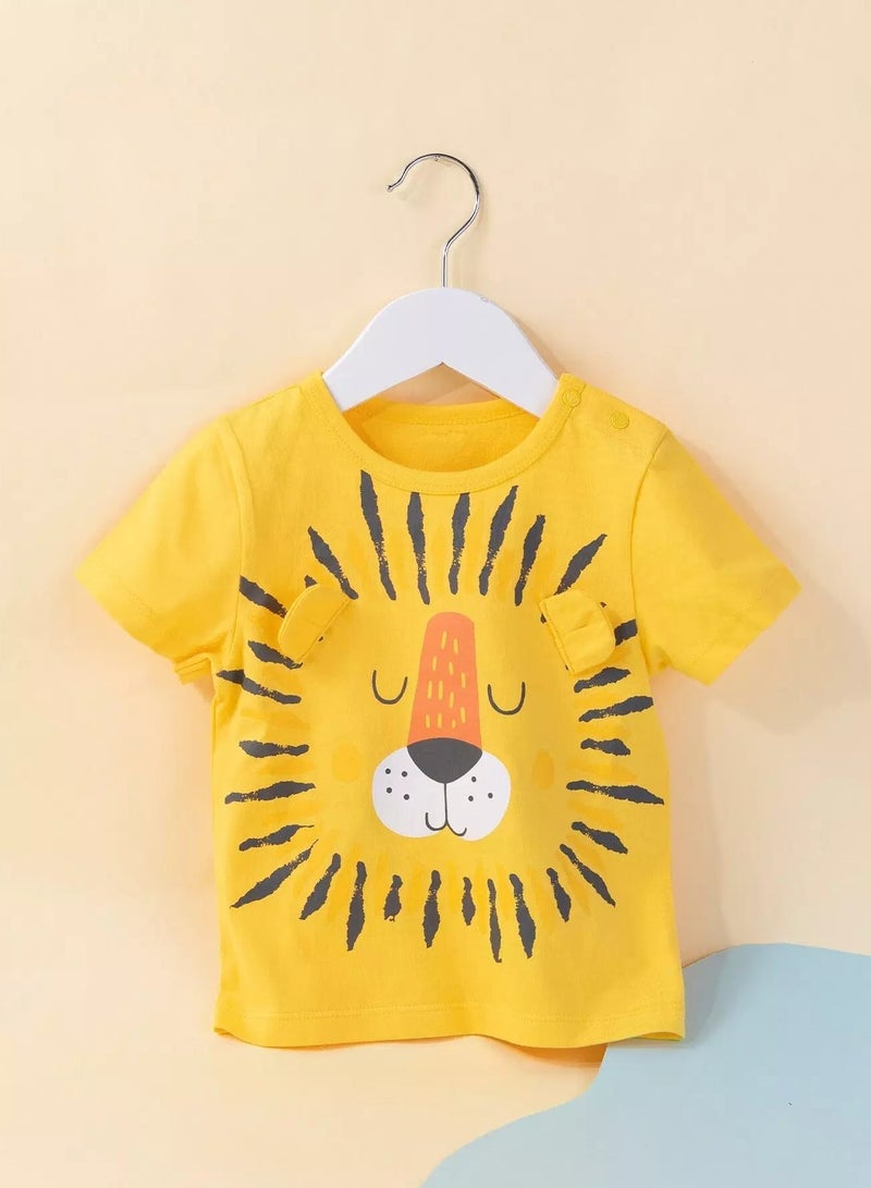Toddler Boys 3D Ear Cartoon Graphic Tee  - Image 1