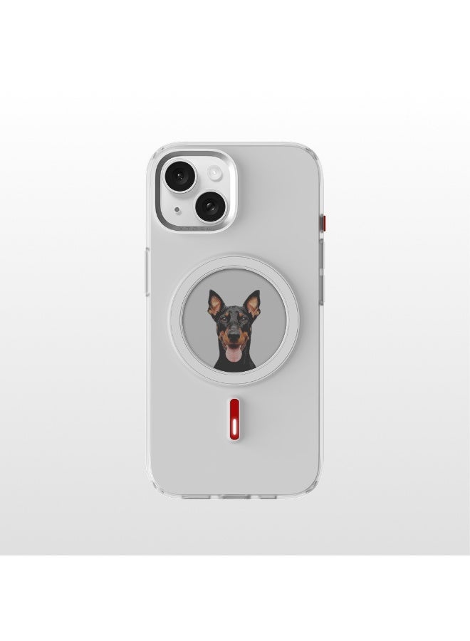 Xtrem iPhone 15 Magnetic NFC E-Ink Display Case – MagSafe Compatible Customizable Screen Cover with Wireless Charging Support – Unique Smart Back Cover | Oeli Xtrem - White - Image 1