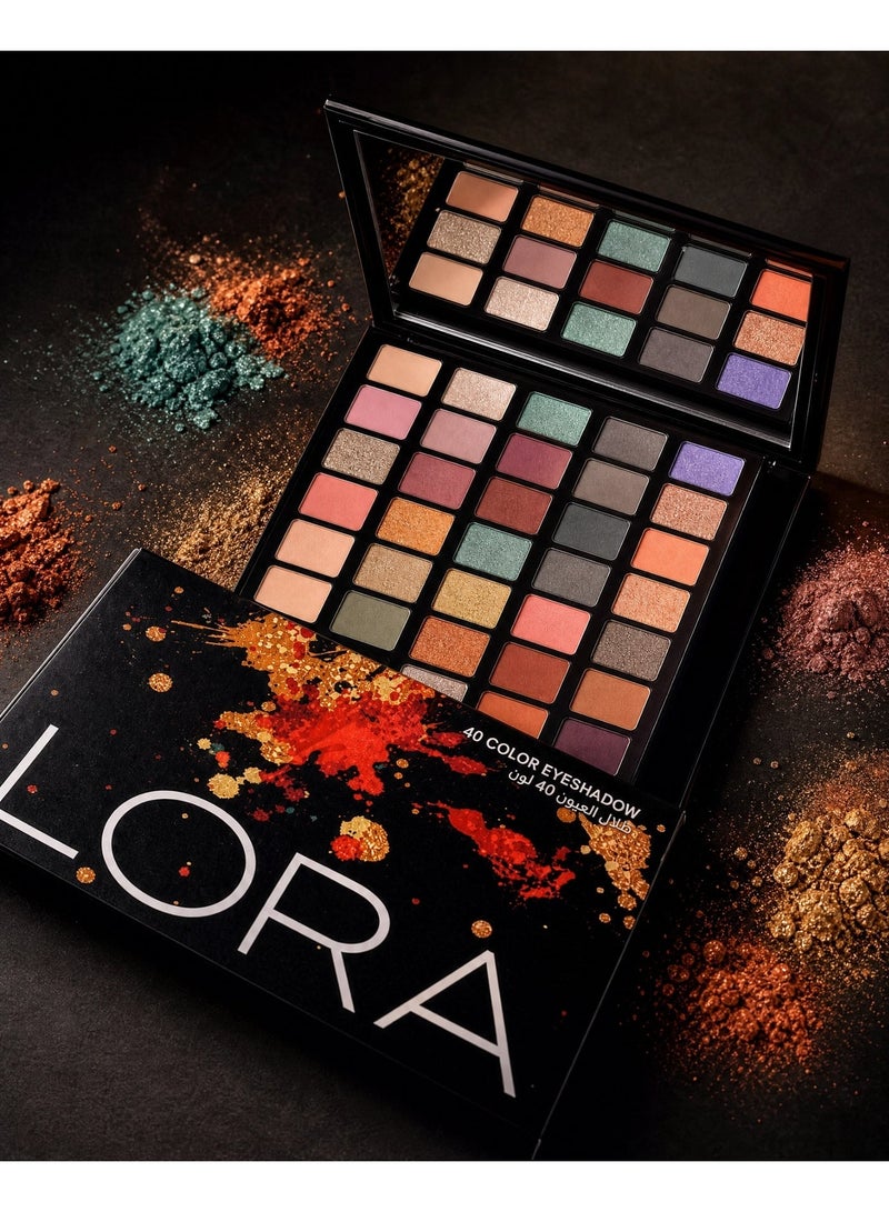 LORA 40 Color Eyeshadow - Image 2