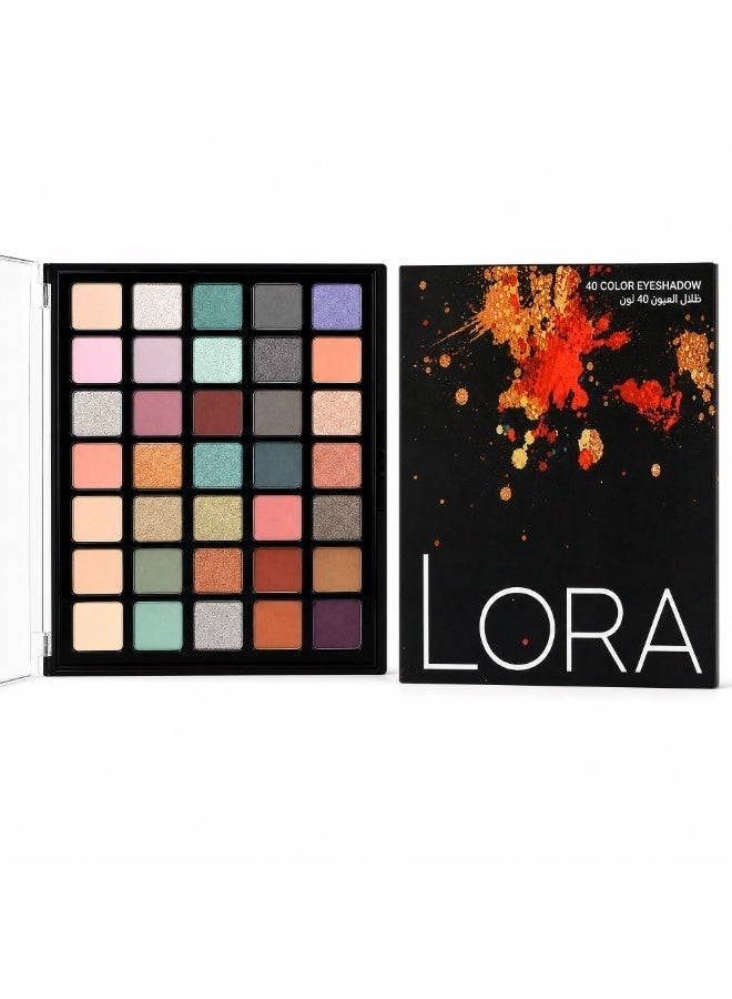 LORA 40 Color Eyeshadow - Image 4